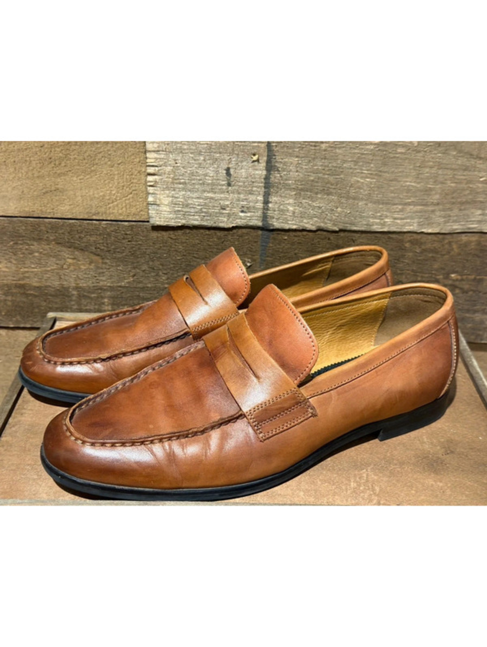 BLAKE McKAY Caramel/Cognac Penny Loafer 9.5